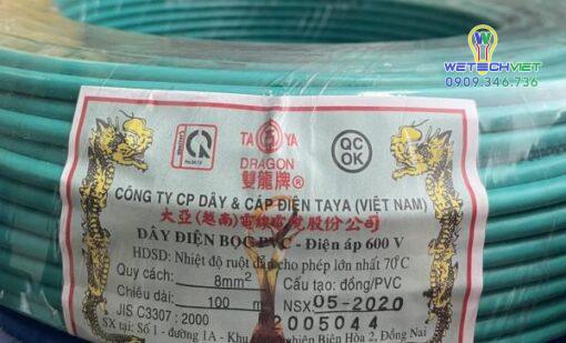 Dây Điện Đơn Cu/Pvc Iv-8Mm² Taya – 0.6/1Kv