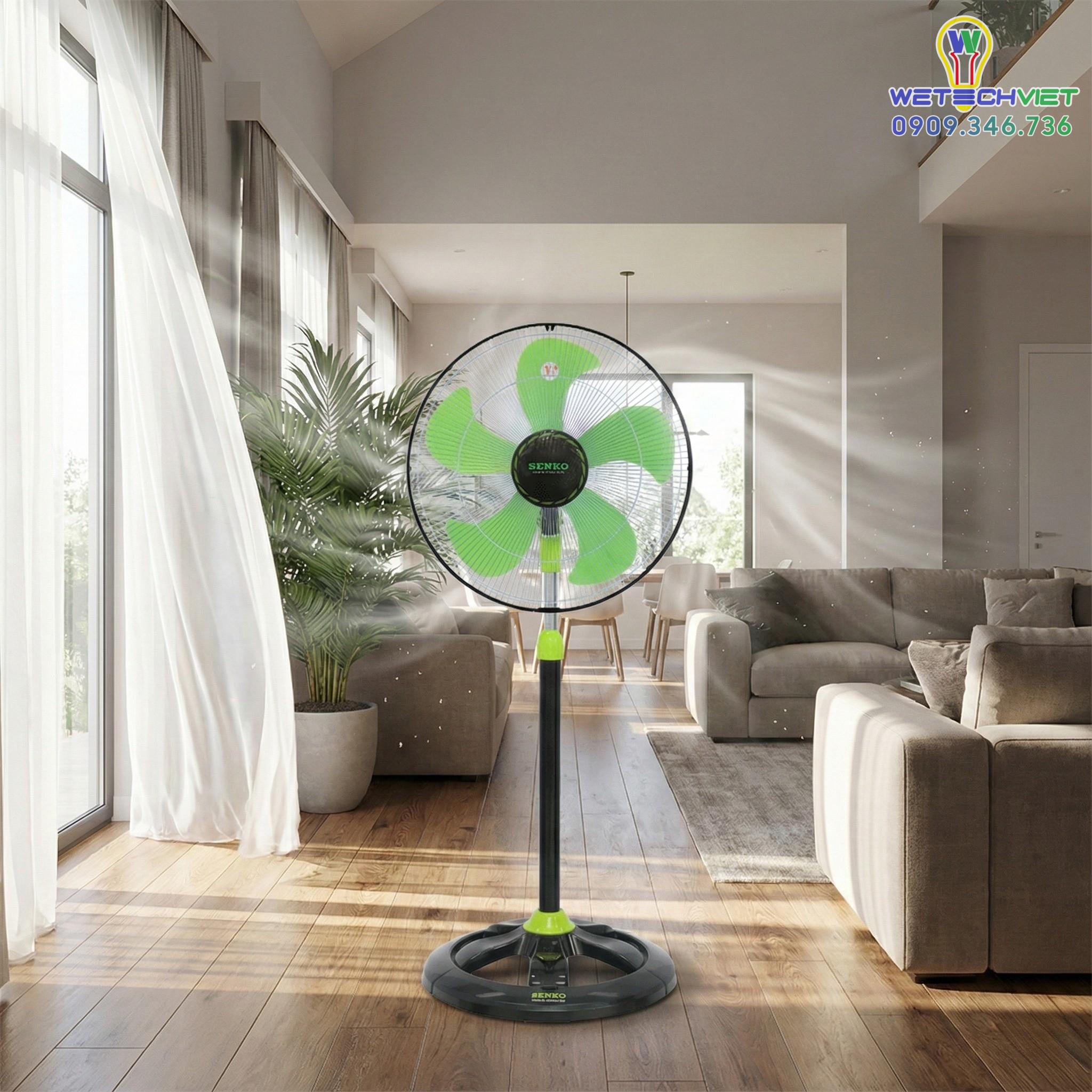 Quạt Đứng Công Nghiệp Senko Dcn1808 - Dòng F25 - 18&Quot; Inches (Lồng Mạ Crom) 19 Quạt Đứng Senko Dcn1808 Có Lưu Lượng Gió Mạnh Mẽ, Làm Mát Hiệu Quả Cho Các Không Gian Rộng Lớn