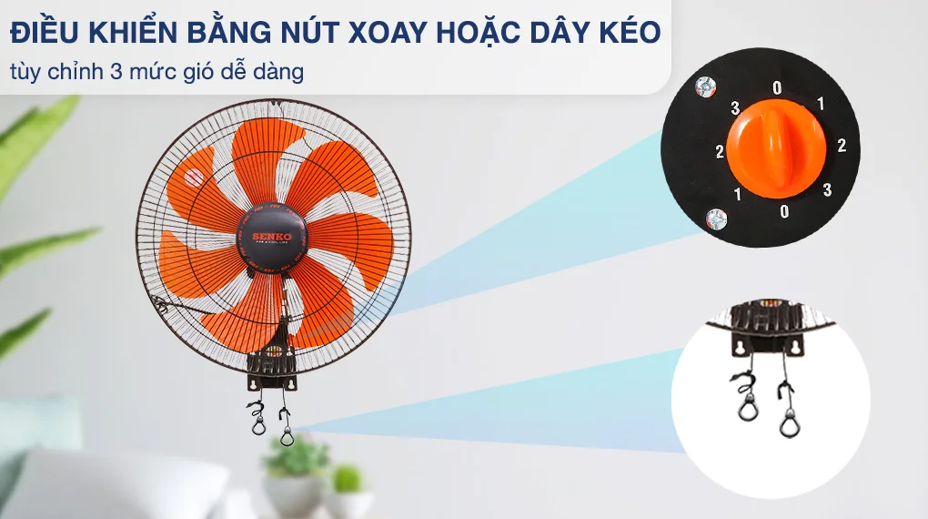 Quạt treo 2 dây công nghiệp Senko TC1622 - Dòng F23 - 16