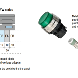 Nut Nhan Nha Phi 22 Co Den 220V Ac Dc Idec Yw1L M2E11Qm3R Mau Do 1No 1Nc 1