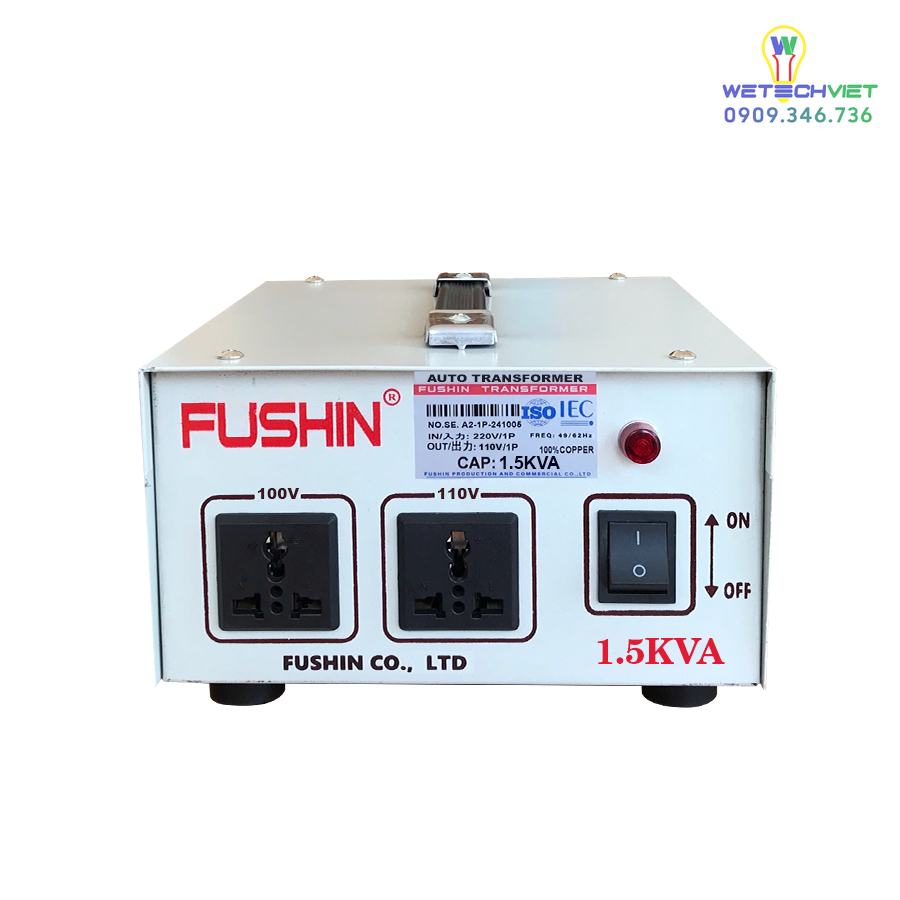 Biến Áp 1 Pha Tự Ngẫu 1.5Kva Fushin 110V/220V - Thông Dụng Bal1P-1.5K11/22 6 Bal1P-1.5K11/22