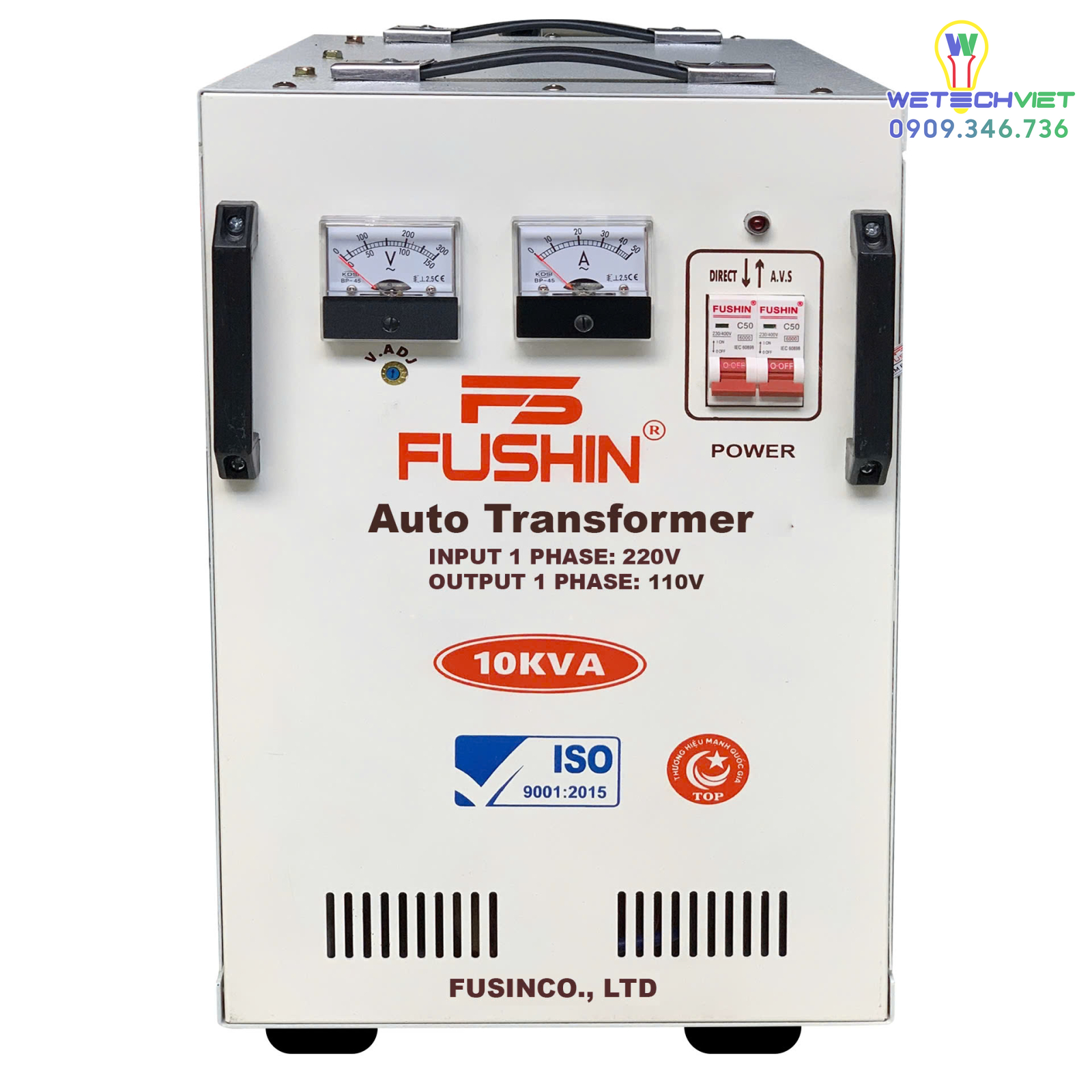 Biến Áp 1 Pha Tự Ngẫu 10Kva Fushin 110V/220V - Thông Dụng Bal1P-10K11/22 6 Bal1P-10K11/22