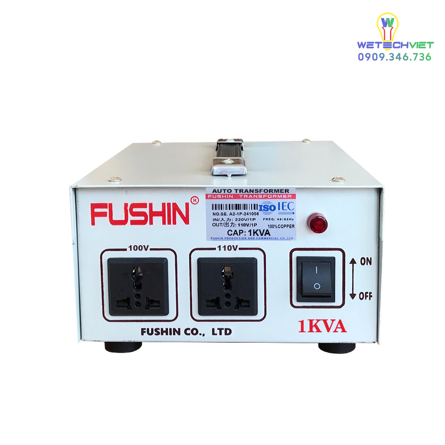 Biến Áp 1 Pha Tự Ngẫu 1Kva Fushin 110V/220V - Thông Dụng Bal1P-1Kva11/22 6 Bal1P-1Kva11/22