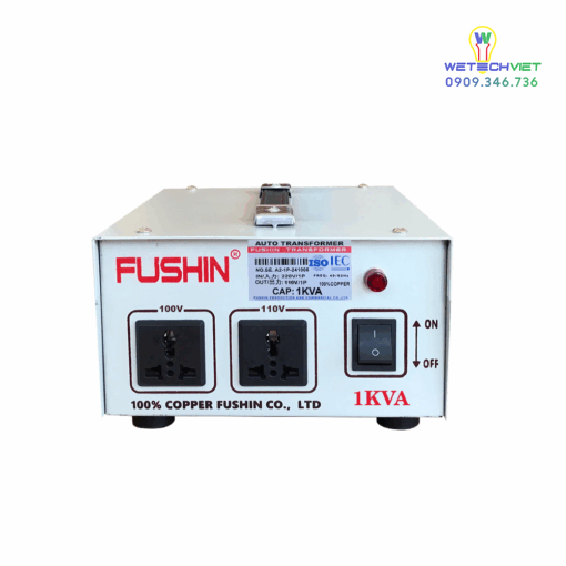 Biến Áp 1 Pha Tự Ngẫu 1Kva Fushin 110V/220V - Dây Đồng Bcu1P-1Kva11/22