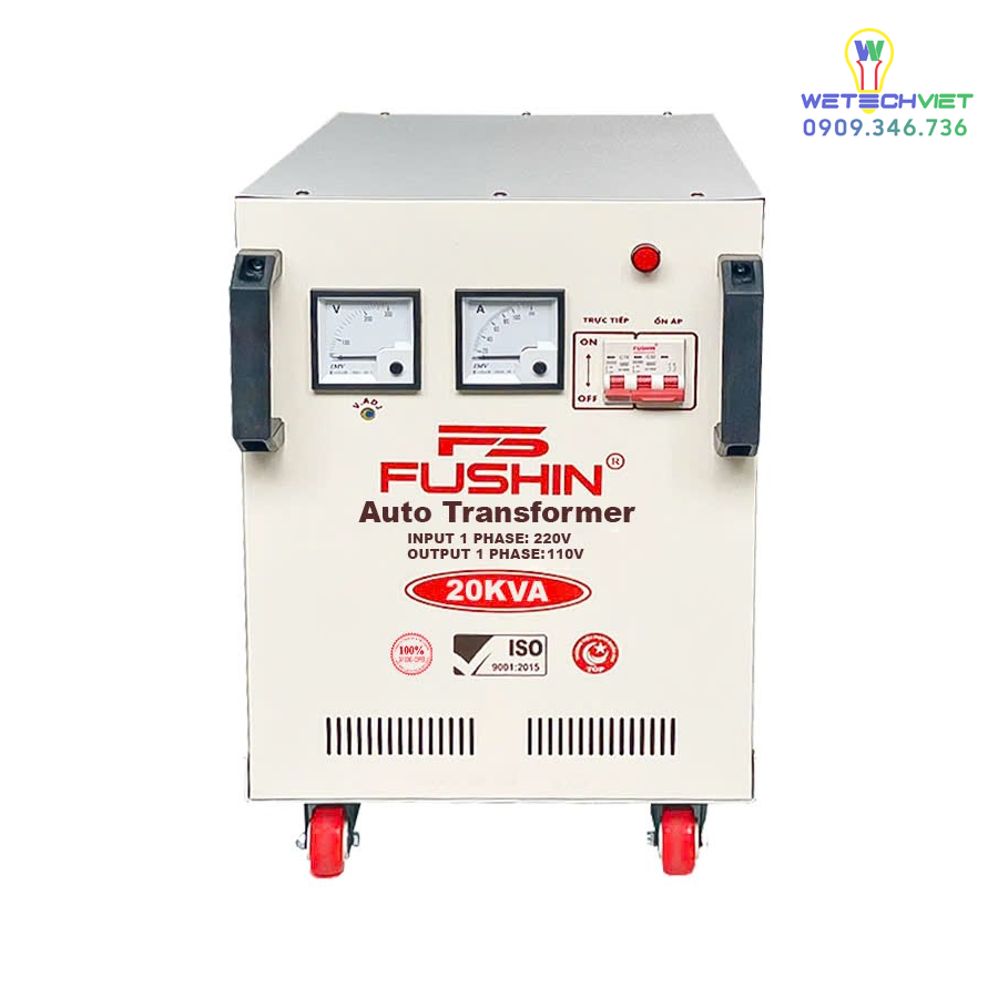 Biến Áp 1 Pha Tự Ngẫu 20Kva Fushin 110V/220V - Dây Đồng Bcu1P-20K11/22 6 Bcu1P-20K11/22