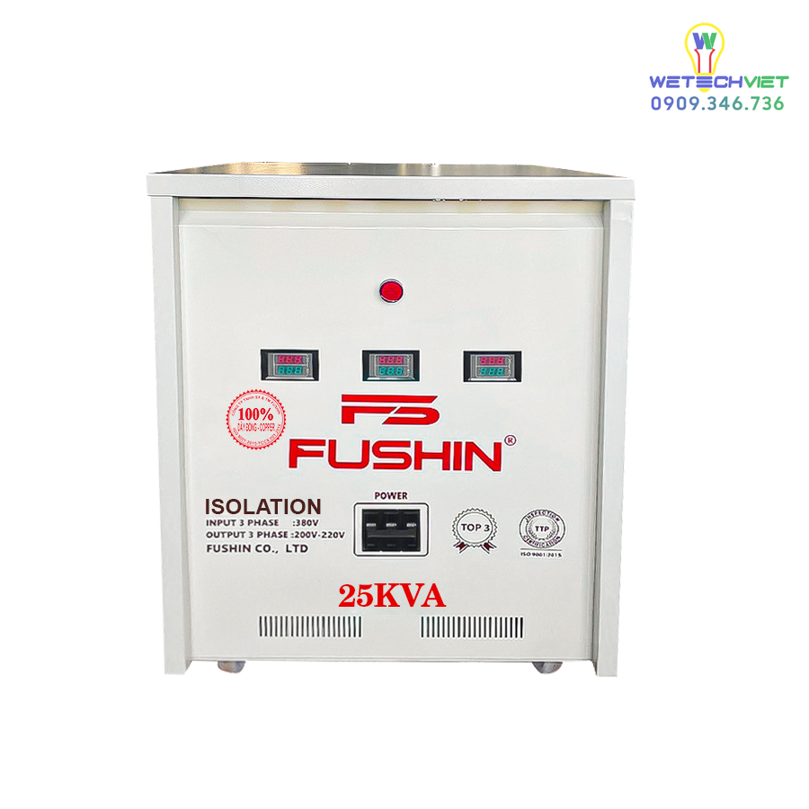 Biến Áp Cách Ly 3 Pha 690V/380V 25Kva - Dây Đồng Fushin S.iicc3P-25K69/38 6 S.iicc3P-25K69/38