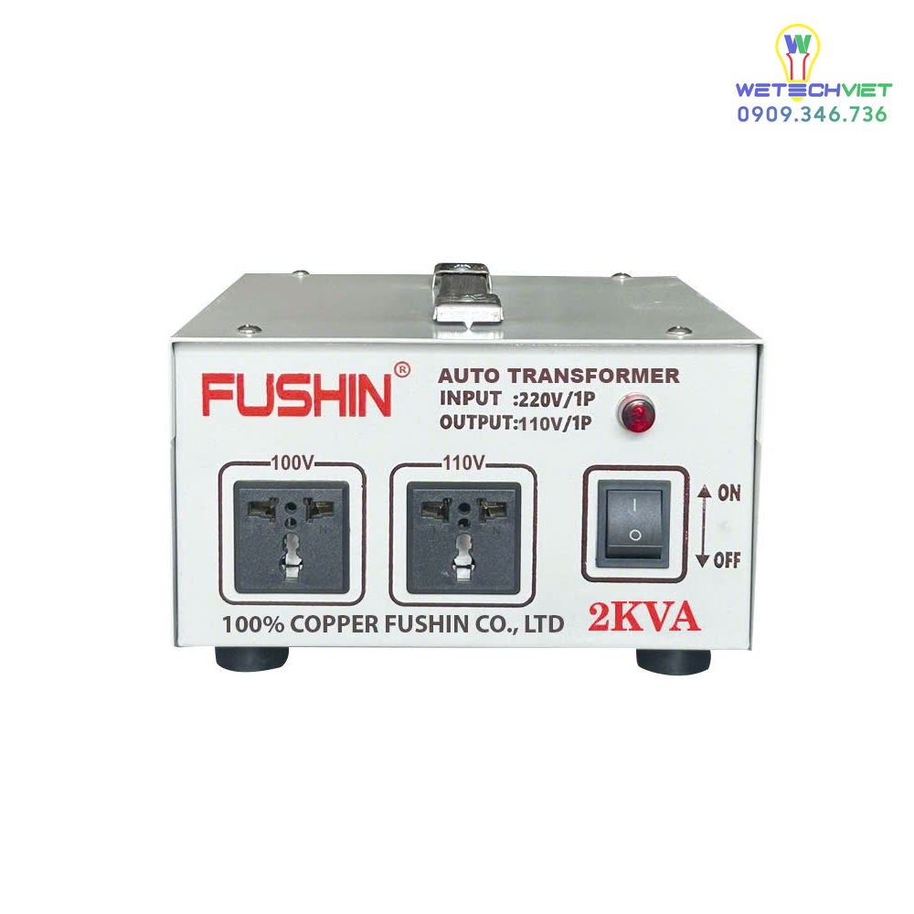 Biến Áp 1 Pha Tự Ngẫu 2Kva Fushin 110V/220V - Dây Đồng Bcu1P-2K11/22 6 Bcu1P-2K11/22
