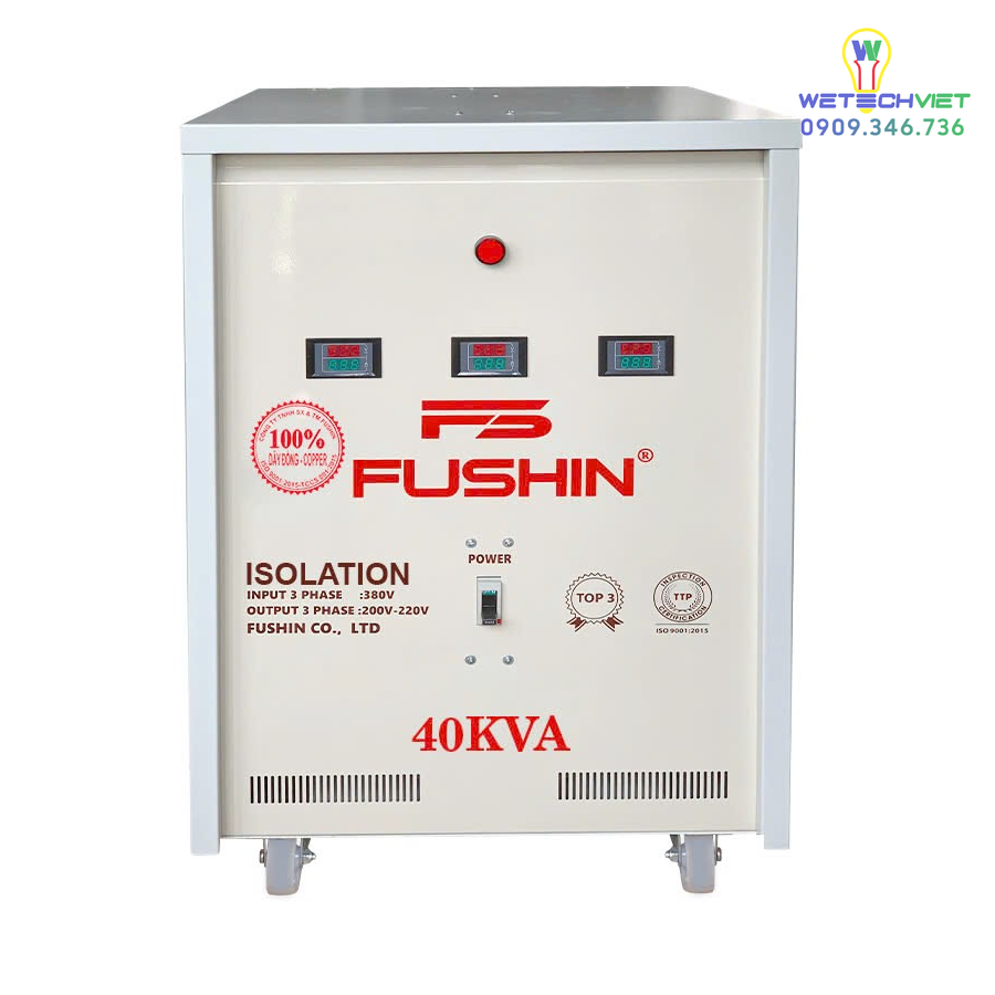 Biến Áp Cách Ly 3 Pha 690V/380V 40Kva - Dây Đồng Fushin S.iicc3P-40K69/38 6 S.iicc3P-40K69/38