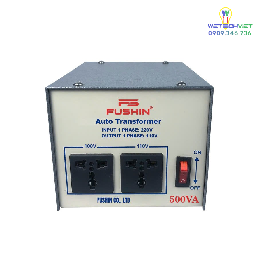 Biến Áp 1 Pha Tự Ngẫu 500Va Fushin 110V/220V - Thông Dụng Bal1P-500Va11/22 6 Bal1P-500Va11/22