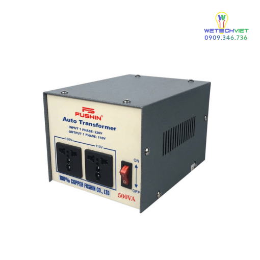 Biến Áp 1 Pha Tự Ngẫu 500Va Fushin 110V/220V - Dây Đồng Bcu1P-500Va11/22 - Hình Ảnh 2