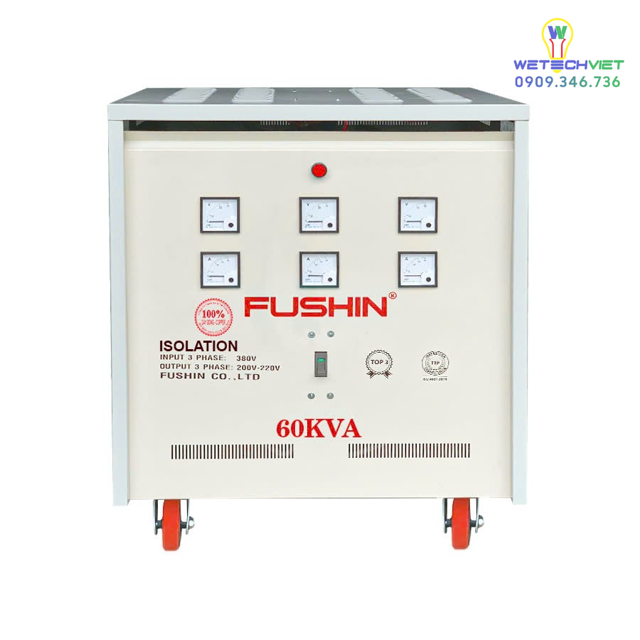 Biến Áp Cách Ly 3 Pha 690V/380V 60Kva - Dây Đồng Fushin S.iicc3P-60K69/38 6 S.iicc3P-60K69/38