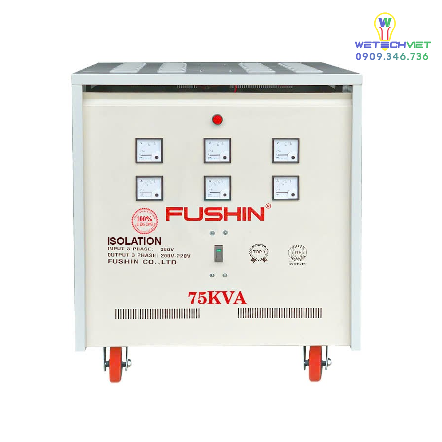 Biến Áp Cách Ly 3 Pha 690V/380V 75Kva - Dây Đồng Fushin S.iicc3P-75K69/38 6 S.iicc3P-75K69/38
