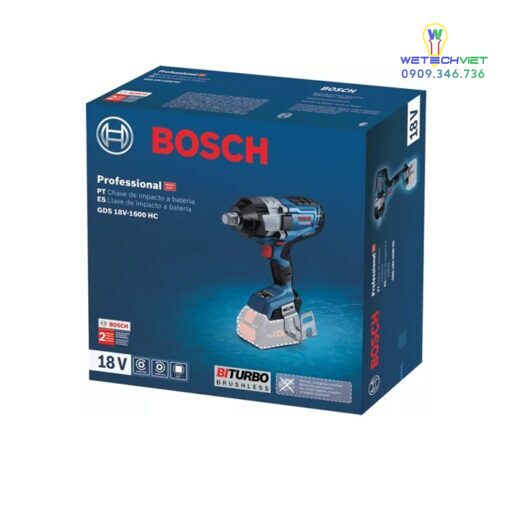 Máy Siết Bu Lông Dùng Pin Bosch Gds 18V-1600 Hc (Solo) - Hình Ảnh 2