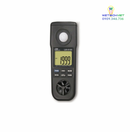 Máy Đo Tốc Độ Gió, Ánh Sáng, Độ Ẩm, Nhiệt Độ Lutron Lm-8100 - Hình Ảnh 2