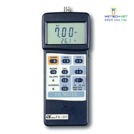 Máy Đo Ph, Mv, Nhiệt Độ Lutron Ph-207Ha 6 Ph-207