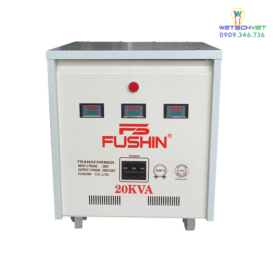 Biến Áp Tự Ngẫu 3 Pha 440V/220V 20Kva Fushin - Thông Dụng S.iial1-3P-20K44/22 6 S.iial1-3P-20K44/22