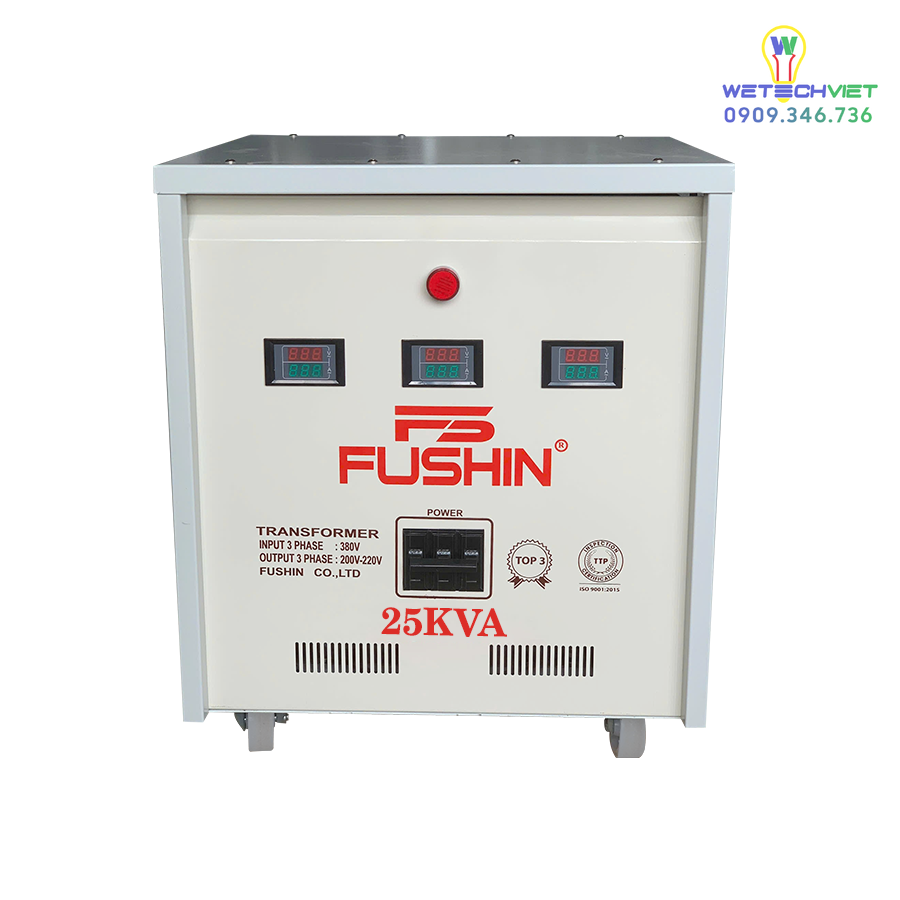 Biến Áp Tự Ngẫu 3 Pha 440V/220V 25Kva Fushin - Thông Dụng S.iial1-3P-25K44/22 6 S.iial1-3P-25K44/22