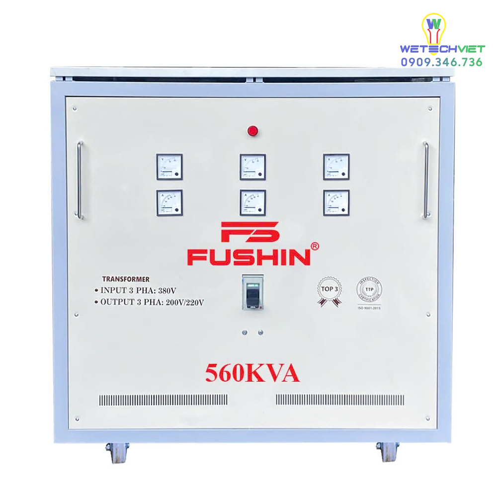 Biến Áp Tự Ngẫu 3 Pha 440V/220V 560Kva Fushin - Thông Dụng S.iial1-3P-560K44/22 6 S.iial1-3P-560K44/22