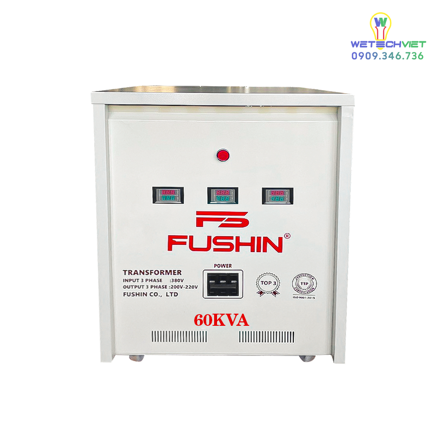 Biến Áp Tự Ngẫu 3 Pha 440V/220V 60Kva Fushin - Thông Dụng S.iial1-3P-50K44/22 6 S.iial1-3P-50K44/22