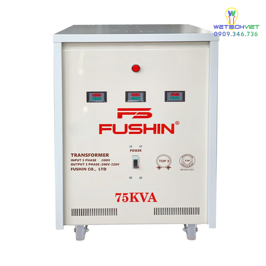 Biến Áp Tự Ngẫu 3 Pha 440V/220V 75Kva Fushin - Thông Dụng S.iial1-3P-75K44/22 6 S.iial1-3P-75K44/22