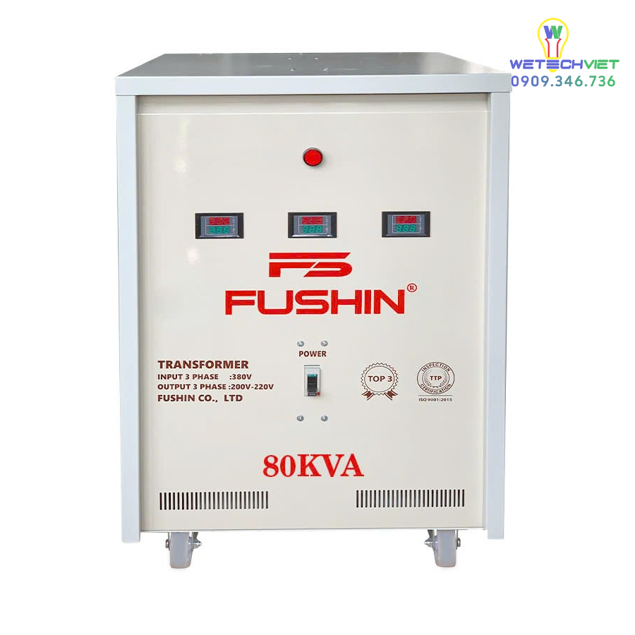 Biến Áp Tự Ngẫu 3 Pha 440V/220V 80Kva Fushin - Thông Dụng S.iial1-3P-80K44/22 6 S.iial1-3P-80K44/22