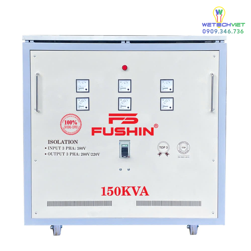Biến Áp Cách Ly 3 Pha 690V/380V 150Kva - Dây Đồng Fushin S.iicc3P-150K69/38 6 S.iicc3P-150K69/38