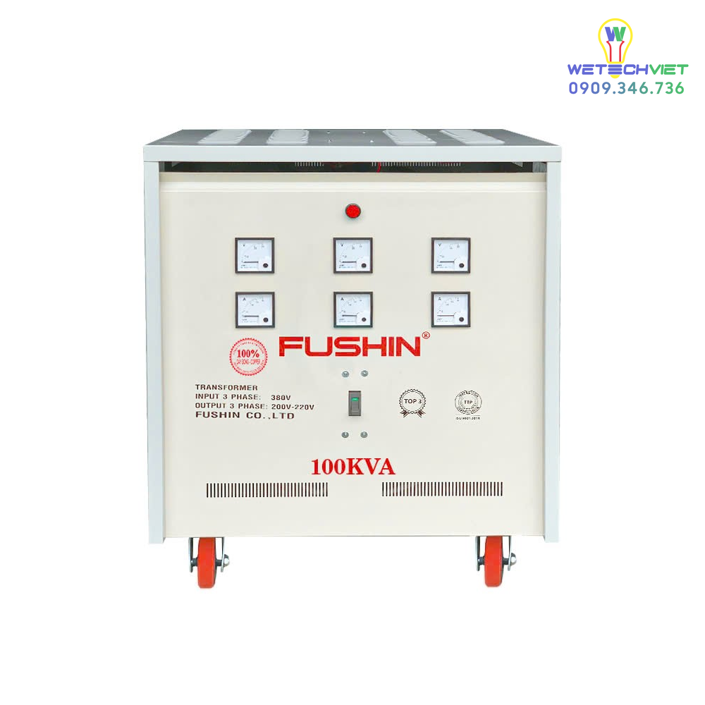 Biến Áp Tự Ngẫu 3 Pha 440V/220V 100Kva Fushin - Dây Đồng S.iicu3P-100K44/22 6 S.iicu3P-100K44/22