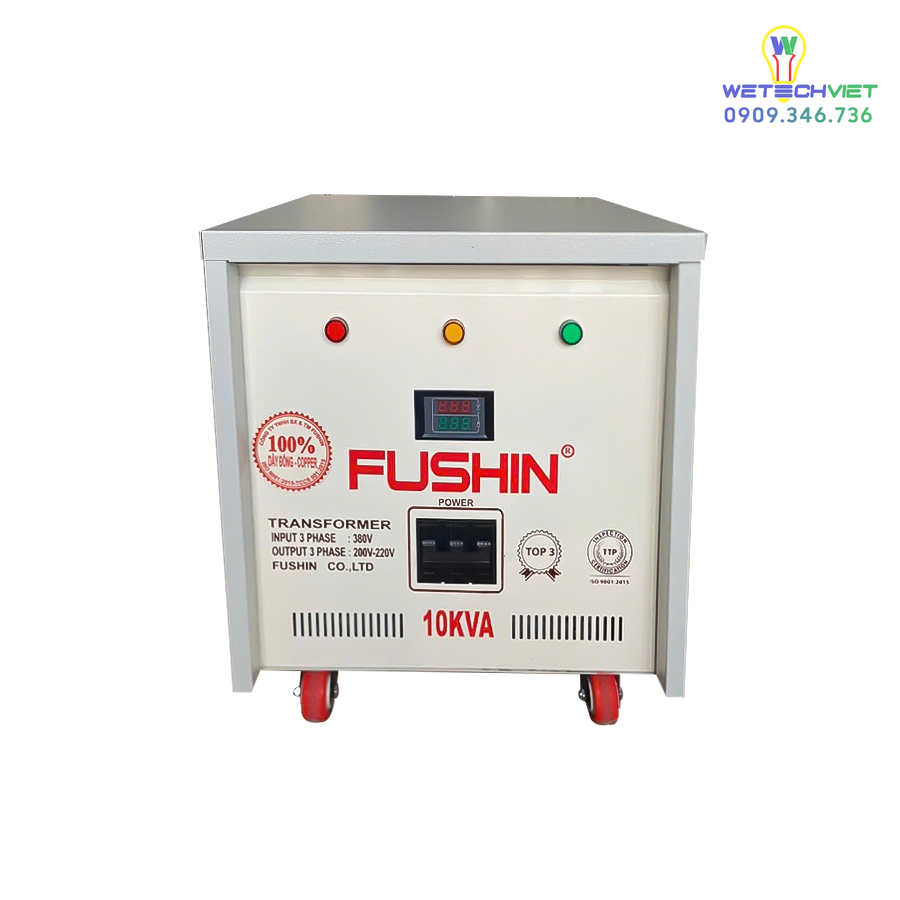 Biến Áp Tự Ngẫu 3 Pha 440V/220V 10Kva Fushin - Dây Đồng S.iicu3P-10K44/22 6 S.iicu3P-10K44/22