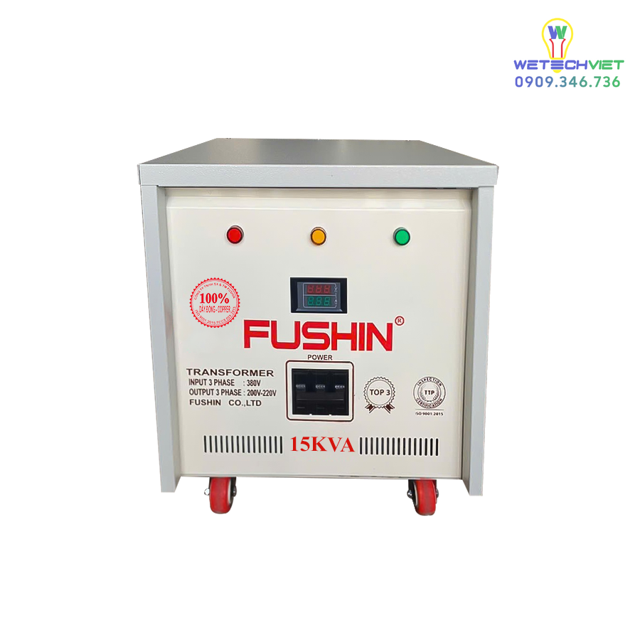 Biến Áp Tự Ngẫu 3 Pha 440V/220V 15Kva Fushin - Dây Đồng S.iicu3P-15K44/22 6 S.iicu3P-15K44/22