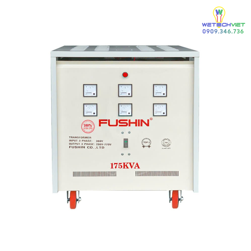 Biến Áp Tự Ngẫu 3 Pha 440V/220V 175Kva Fushin - Dây Đồng S.iicu3P-175K44/22 6 S.iicu3P-175K44/22