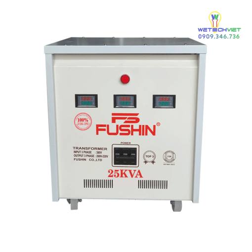 Biến Áp Tự Ngẫu 3 Pha 440V/220V 25Kva Fushin - Dây Đồng S.iicu3P-25K44/22