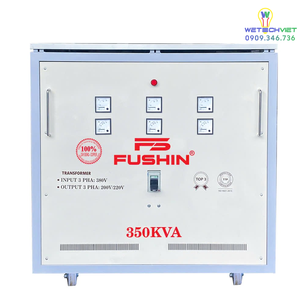Biến Áp Tự Ngẫu 3 Pha 440V/220V 350Kva Fushin - Dây Đồng S.iicu3P-350K44/22 6 S.iicu3P-350K44/22