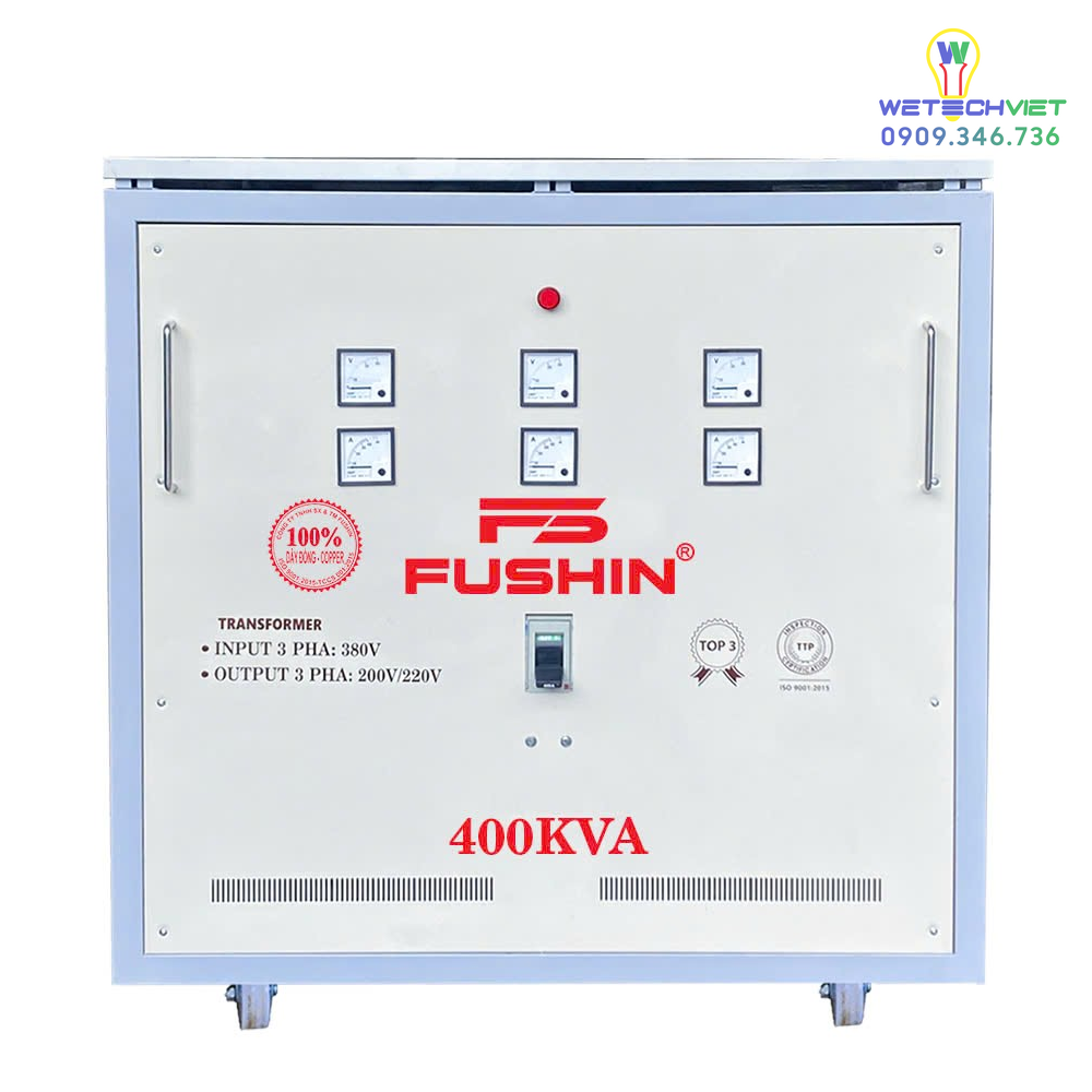 Biến Áp Tự Ngẫu 3 Pha 440V/220V 400Kva Fushin - Dây Đồng S.iicu3P-400K44/22 6 S.iicu3P-400K44/22