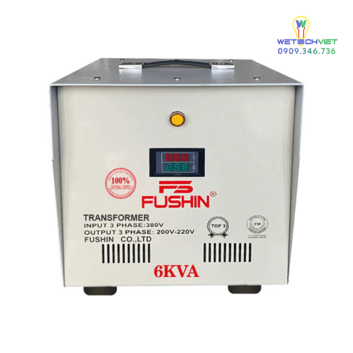 Biến Áp Tự Ngẫu 3 Pha 440V/220V 6Kva Fushin - Dây Đồng S.iicu3P-6K44/22