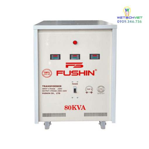 Biến Áp Tự Ngẫu 3 Pha 440V/220V 80Kva Fushin - Dây Đồng S.iicu3P-80K44/22
