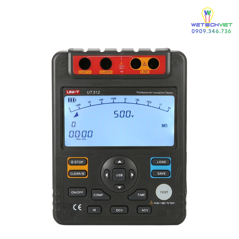 Máy Đo Điện Trở Cách Điện Uni-T Ut512 3 Máy Đo Điện Trở Cách Điện Uni-T Ut512