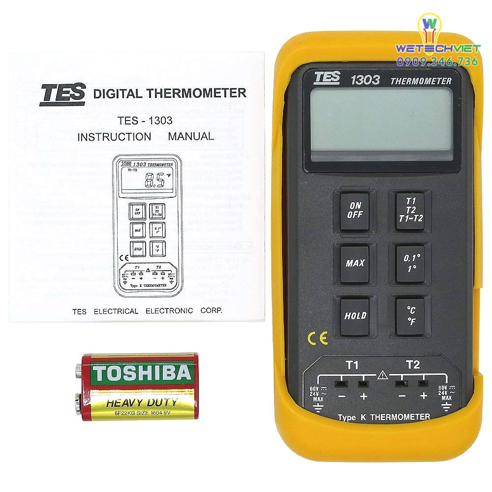 Máy Đo Nhiệt Độ Tiếp Xúc Tes-1303 4 Máy Đo Nhiệt Độ Tiếp Xúc Tes-1303 - Ảnh 2