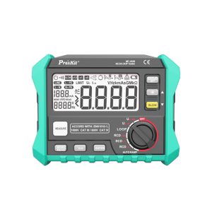 Máy đo kiểm an toàn điện RCD Pro’sKit MT-4109 (dòng rò, trở vòng lặp)