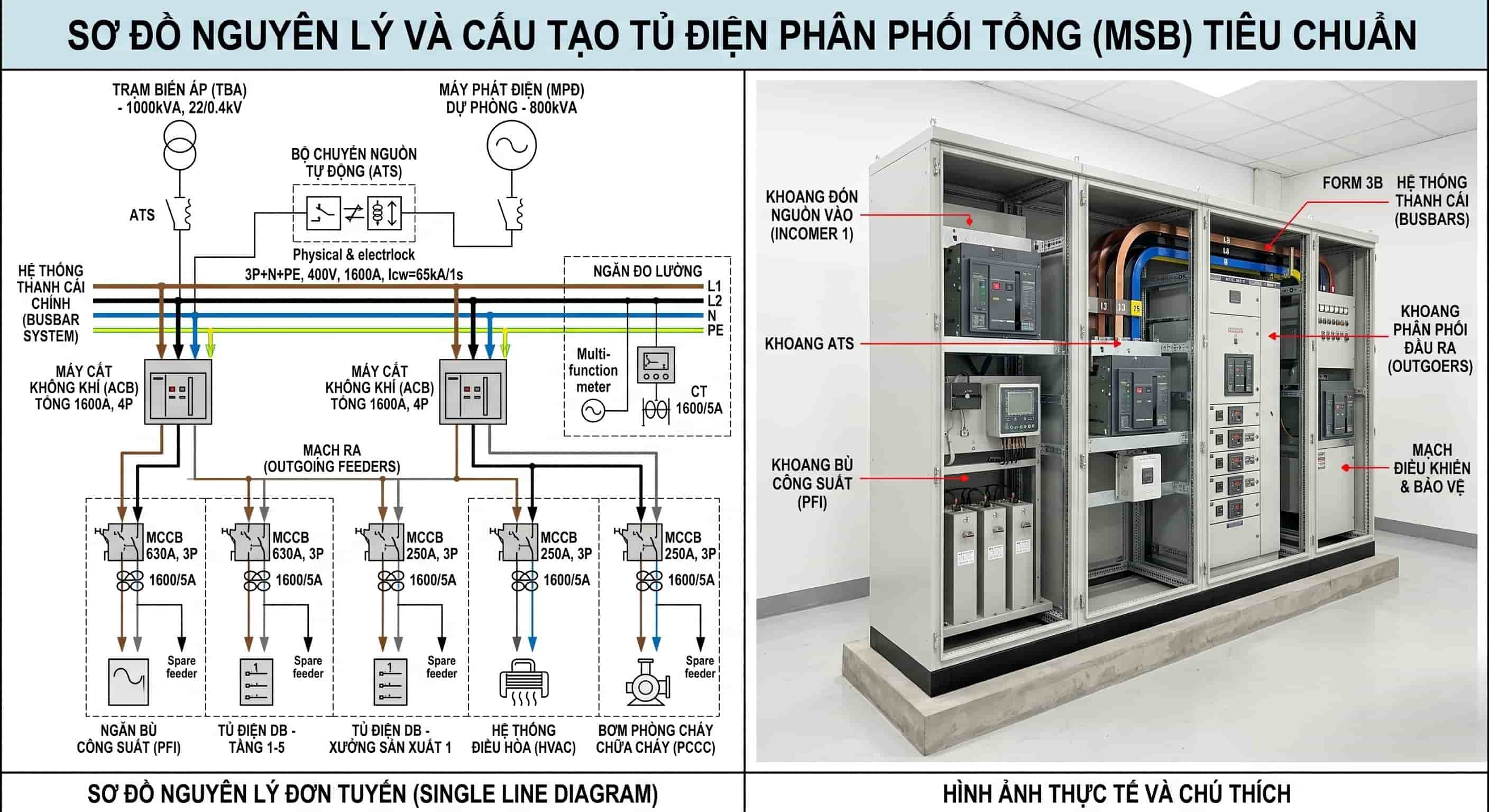 Tủ Điện Msb Là Gì? Cấu Tạo, Chức Năng Và Báo Giá Mới Nhất 8 Sơ Đồ Nguyên Lý Tủ Điện Msb