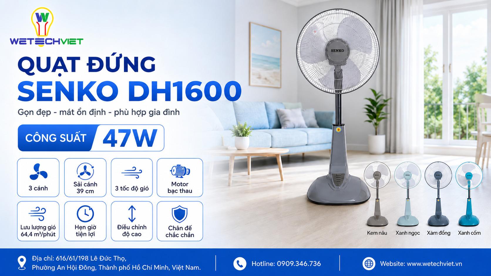 Công Suất Quạt Senko Bao Nhiêu W? Bảng Công Suất Chi Tiết Từng Loại 34 Công Suất Quạt Senko