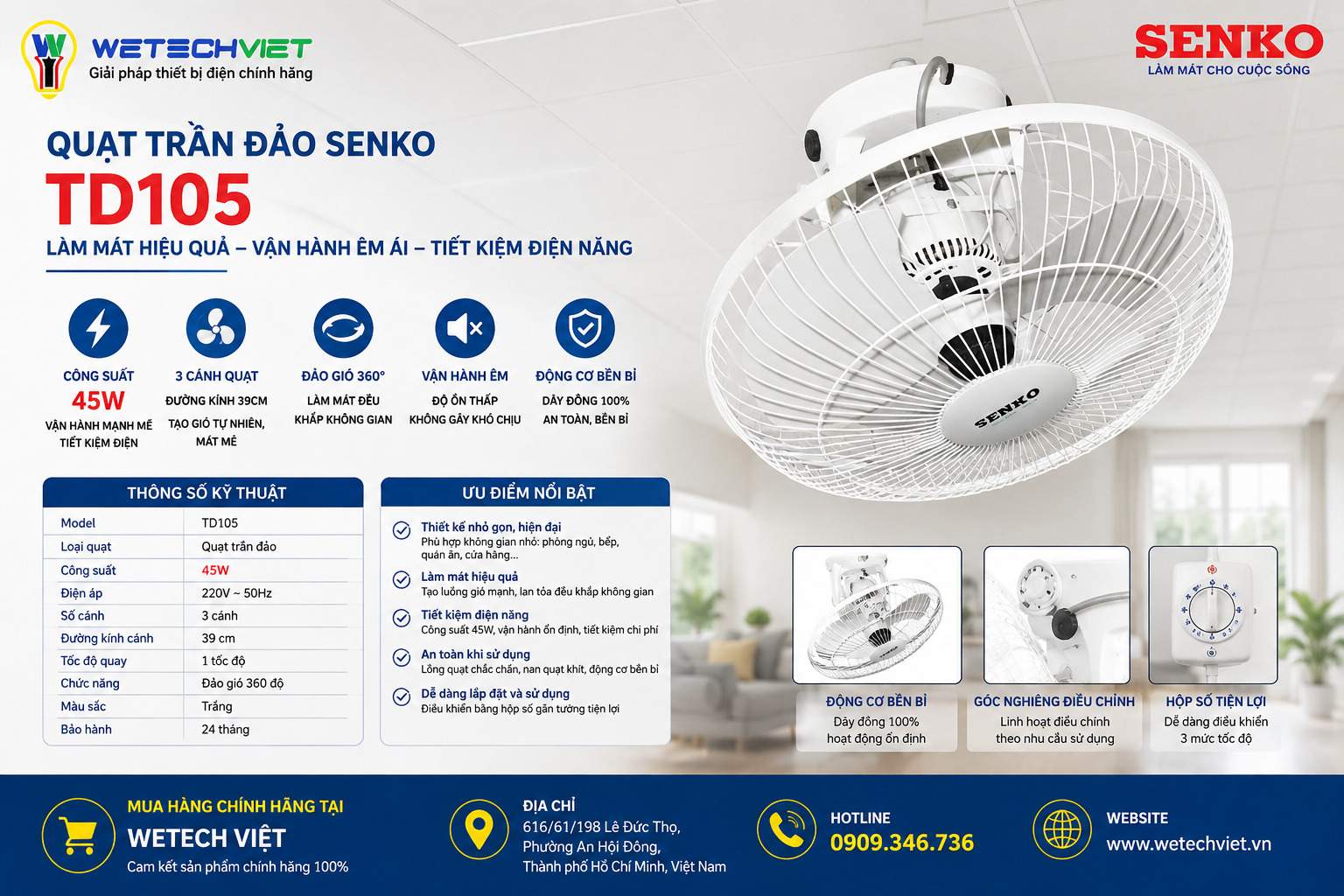 Công Suất Quạt Senko Bao Nhiêu W? Bảng Công Suất Chi Tiết Từng Loại 26 Công Suất Quạt Senko