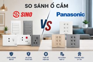 So Sánh Ổ Cắm Sino Và Panasonic