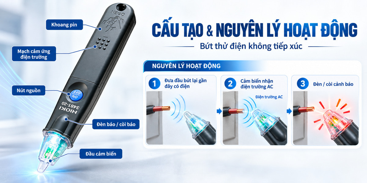 Top 10 Model Bút Thử Điện Không Tiếp Xúc Phổ Biến Nhất Hiện Nay 17 Cấu Tạo &Amp; Nguyên Lý Hoạt Động Bút Thử Điện Không Tiếp Xúc