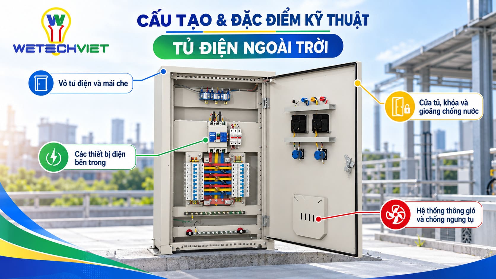 Tủ Điện Ngoài Trời: Phân Loại, Tiêu Chuẩn, Kích Thước Và Báo Giá 9 Cấu Tạo Của Tủ Điện Ngoài Trời