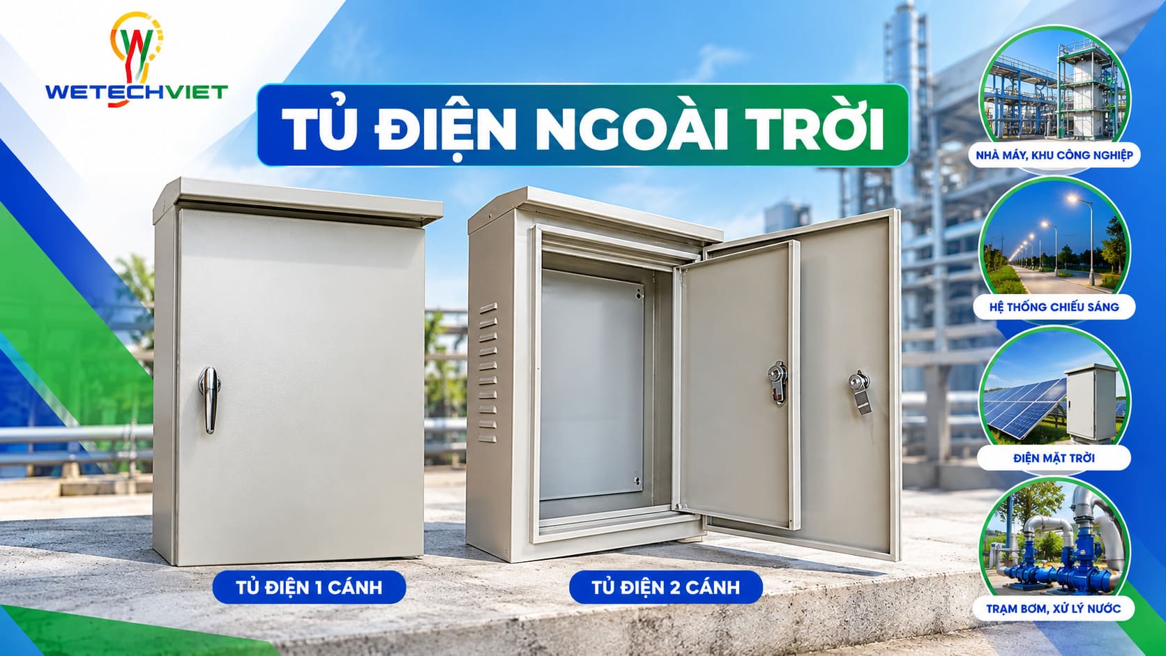 Tủ Điện Ngoài Trời: Phân Loại, Tiêu Chuẩn, Kích Thước Và Báo Giá 12 Tủ Điện Ngoài Trời 1 Cánh Và 2 Cánh